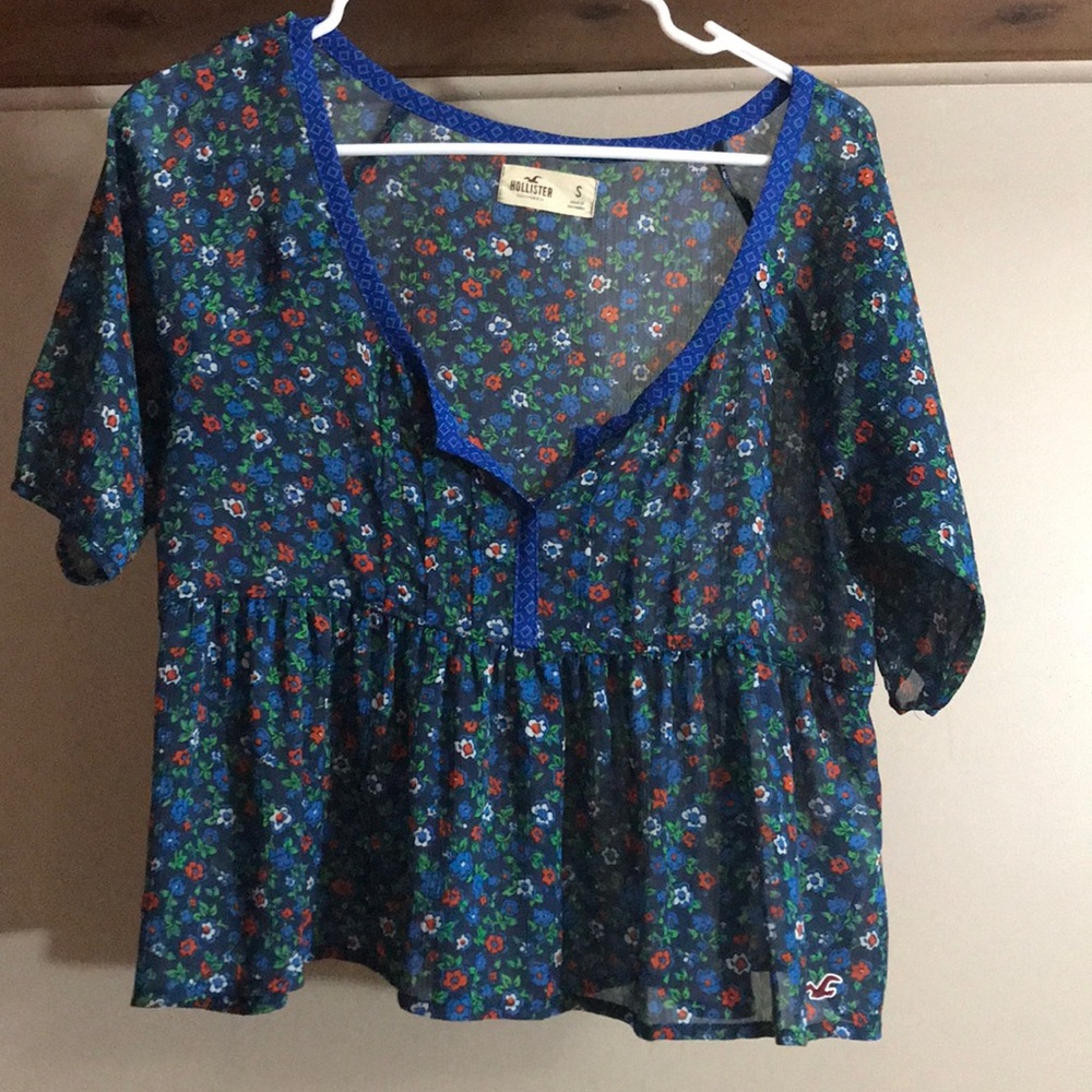 Sheer hollister shirt